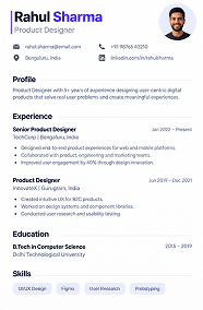 Modern resume template