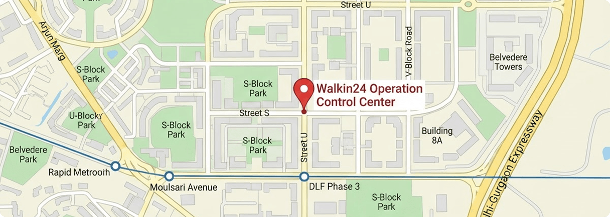 Walkin24 office location — DLF Phase 3, Gurgaon