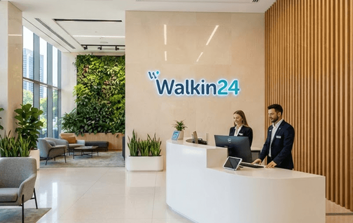 Walkin24 office reception